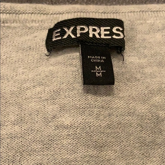 Express Grey Ribbed Shirt - Picture 2 of 10